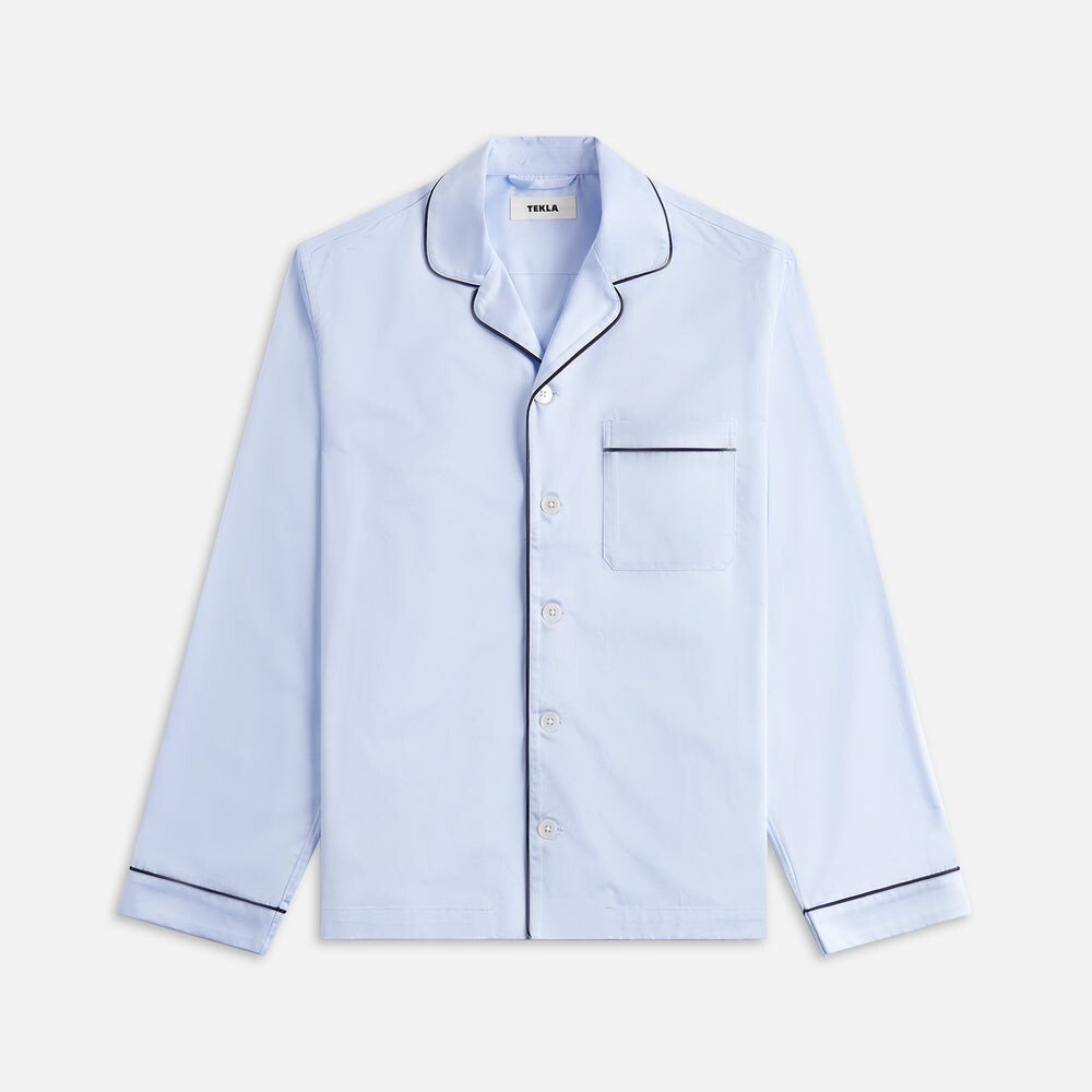 

Рубашка Tekla Sateen Pyjama Shirt, цвет Bellhop