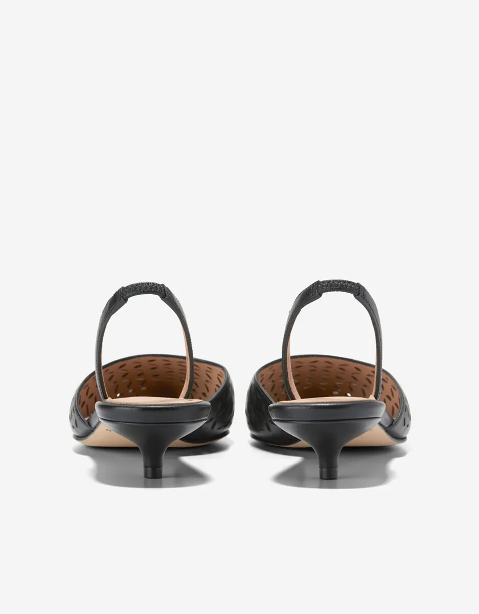 Женские сандалии на каблуке из натуральной кожи Cole Haan, черный — фото 3