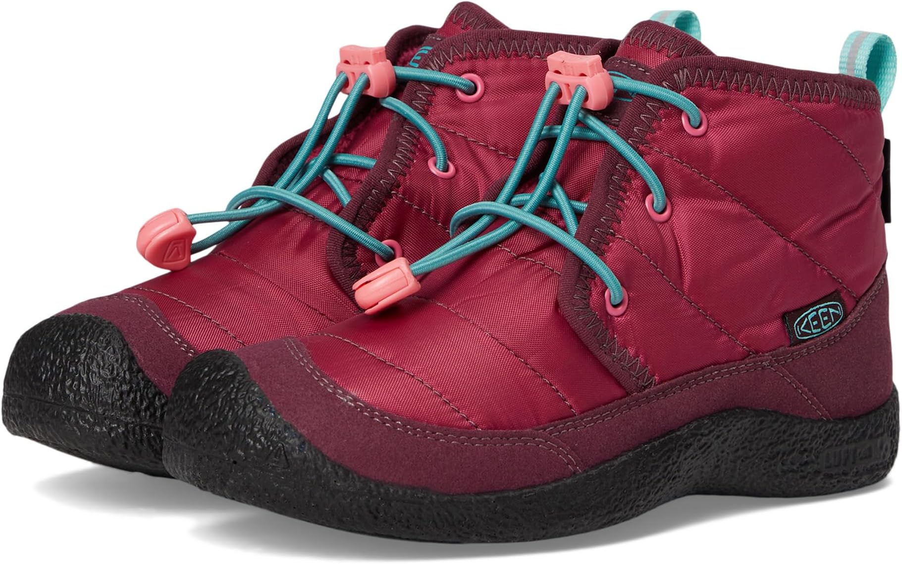 

Ботинки KEEN Kids Howser 2 Quilted Mid Height Waterproof Comfy Durable, Beaujolais/Pool Blue