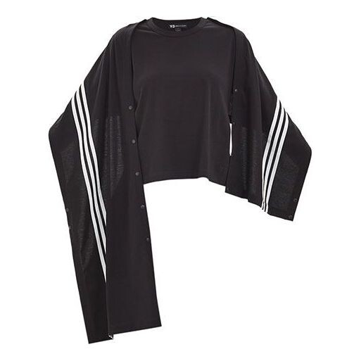 

Футболка y-3 ss21 casual shawl round neck short sleeve black Adidas, черный
