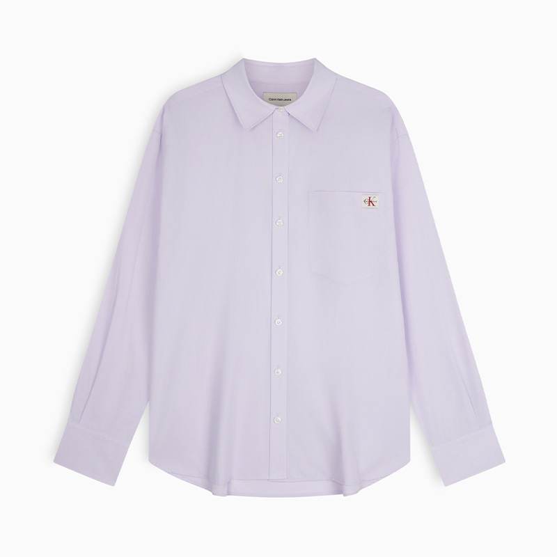 Рубашка женская с лацканом Lapel Moderate Calvin Klein, yaa-moon белый — фото 4
