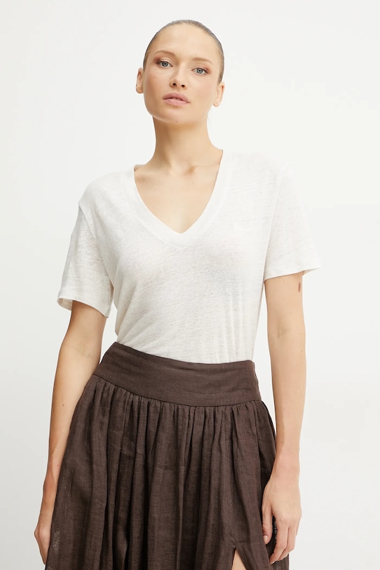 

Льняная футболка c_ela_1 BOSS Orange, бежевый