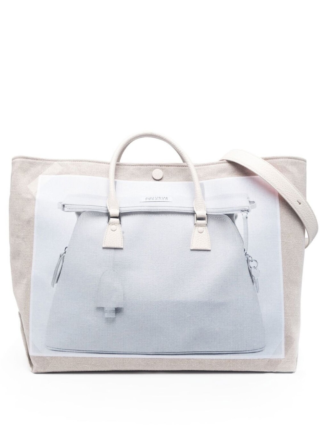 

Сумка-тоут Maison Margiela 5AC с эффектом тромплей, серый