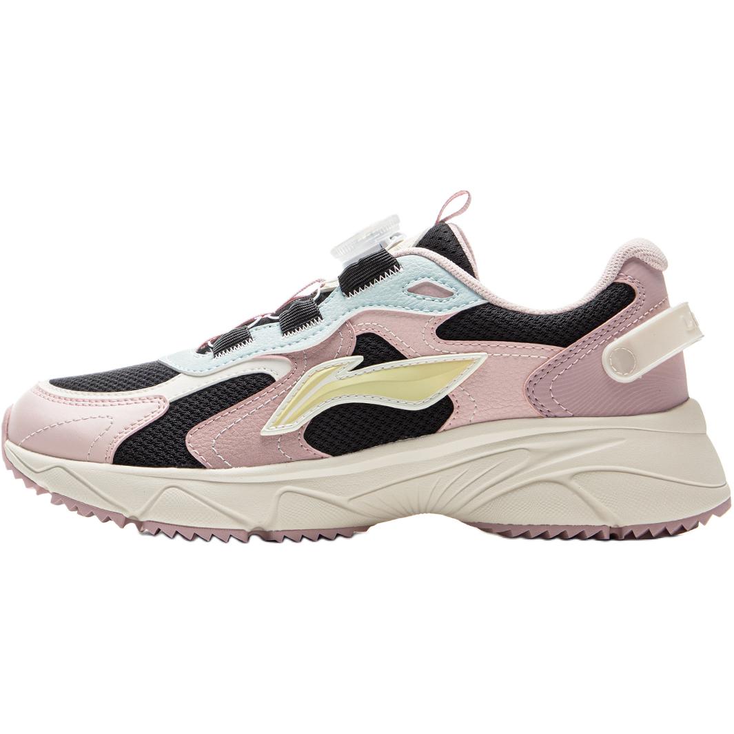 Li-Ning YOUNG синтетическая кожа, текстиль, устойчивые к истиранию, дышащие низкие детские повседневные кроссовки Pink Kids'