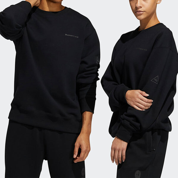 Толстовка adidas originals x Fei Dong Pw Bas Crew Sports Ribbed Round Neck Pullover Unisex Black, черный — фото 3