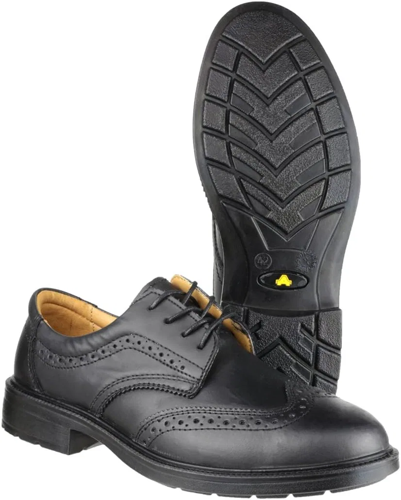 Мужские кожаные рабочие ботинки Amblers Safety FS44 на шнуровке, броги - -, Black — фото 4