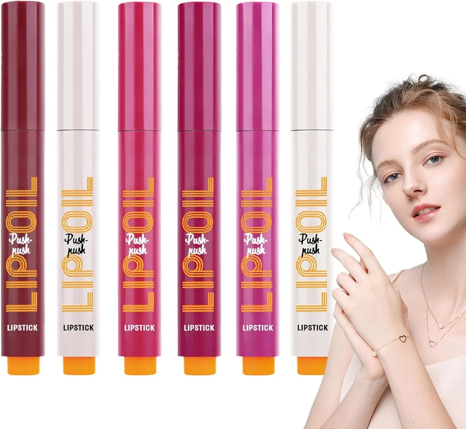 Набор блесков для губ Click Lip Gloss Pen, 6 шт, бесцветный