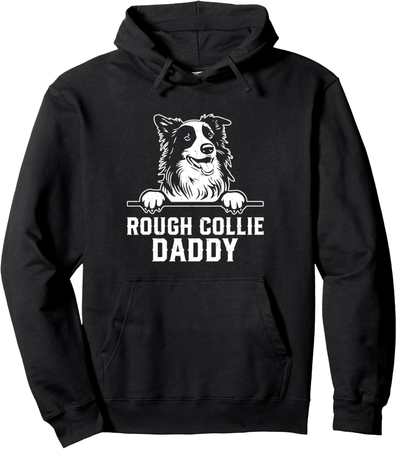 

Папа колли, любитель собак породы колли, толстовка с надписью Папа колли Rough Collie Dog Lover Rough Collie Daddy, черный