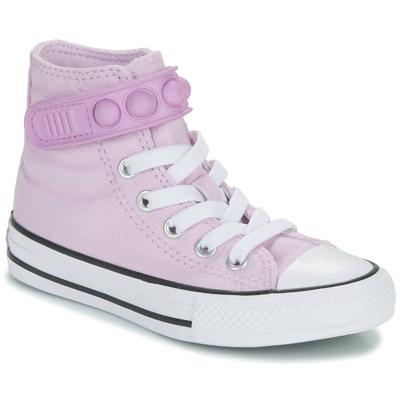 Chuck Taylor All Star Высокие Детские Кроссовки из Холста Розовые Converse, Звезды Сиреневые — фото 3