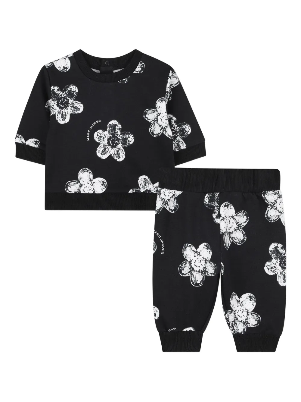

Спортивный костюм с цветочным принтом Marc Jacobs Kids, черный