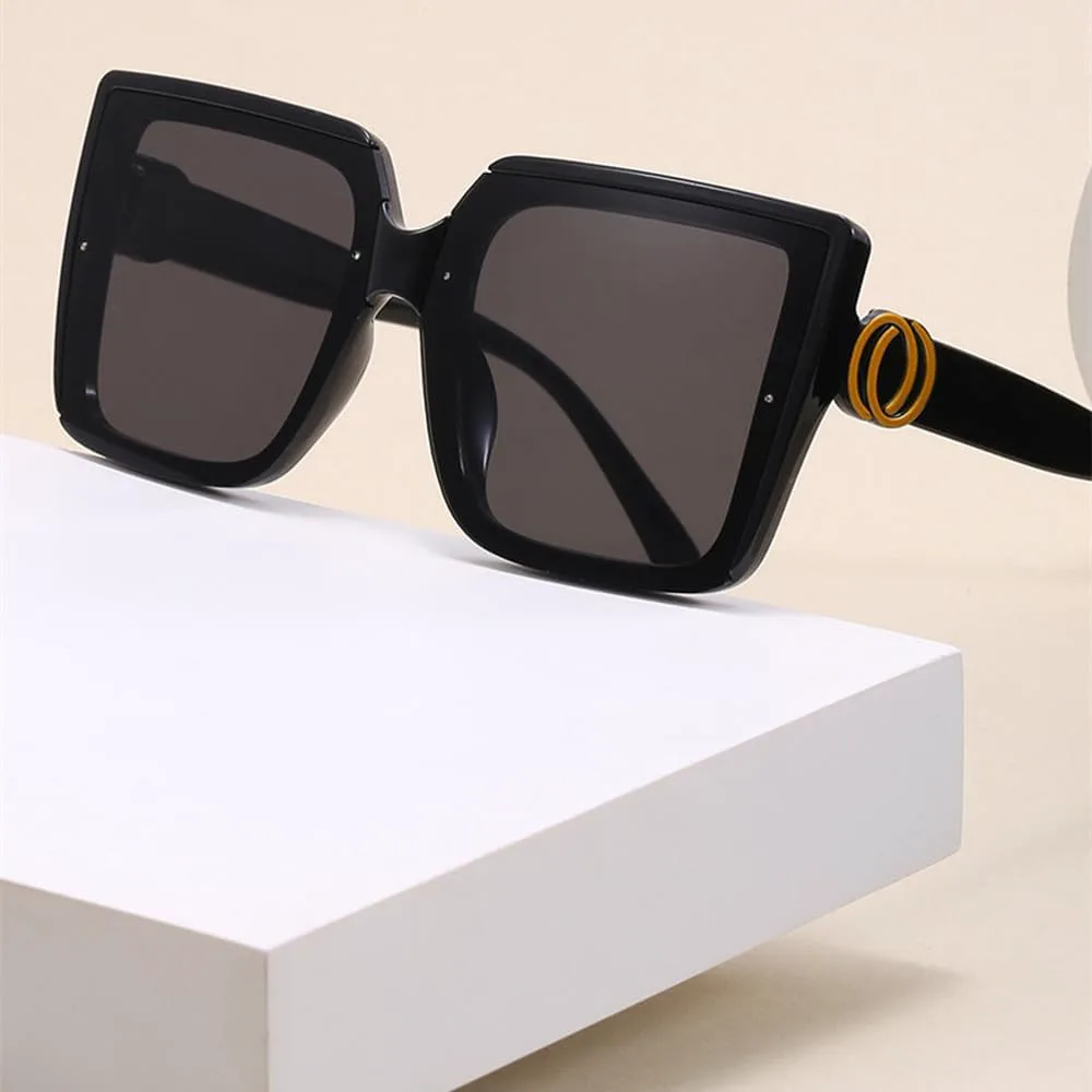 

Солнцезащитные очки для женщин с большой оправой 2026 года, защита от УФ-излучения UV400, для вождения и путешествий, цвет слоновая кость/серый MTZJH, One Color