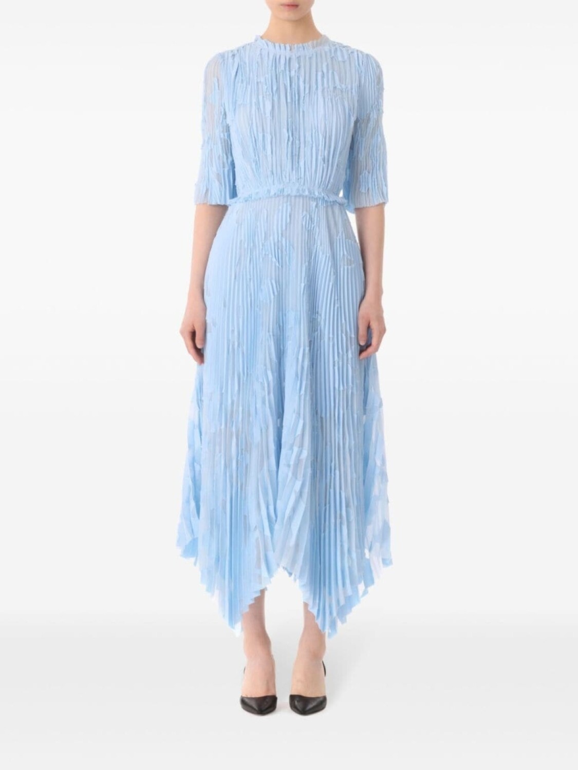 

Jason Wu Collection плиссированное платье с цветочным принтом, синий