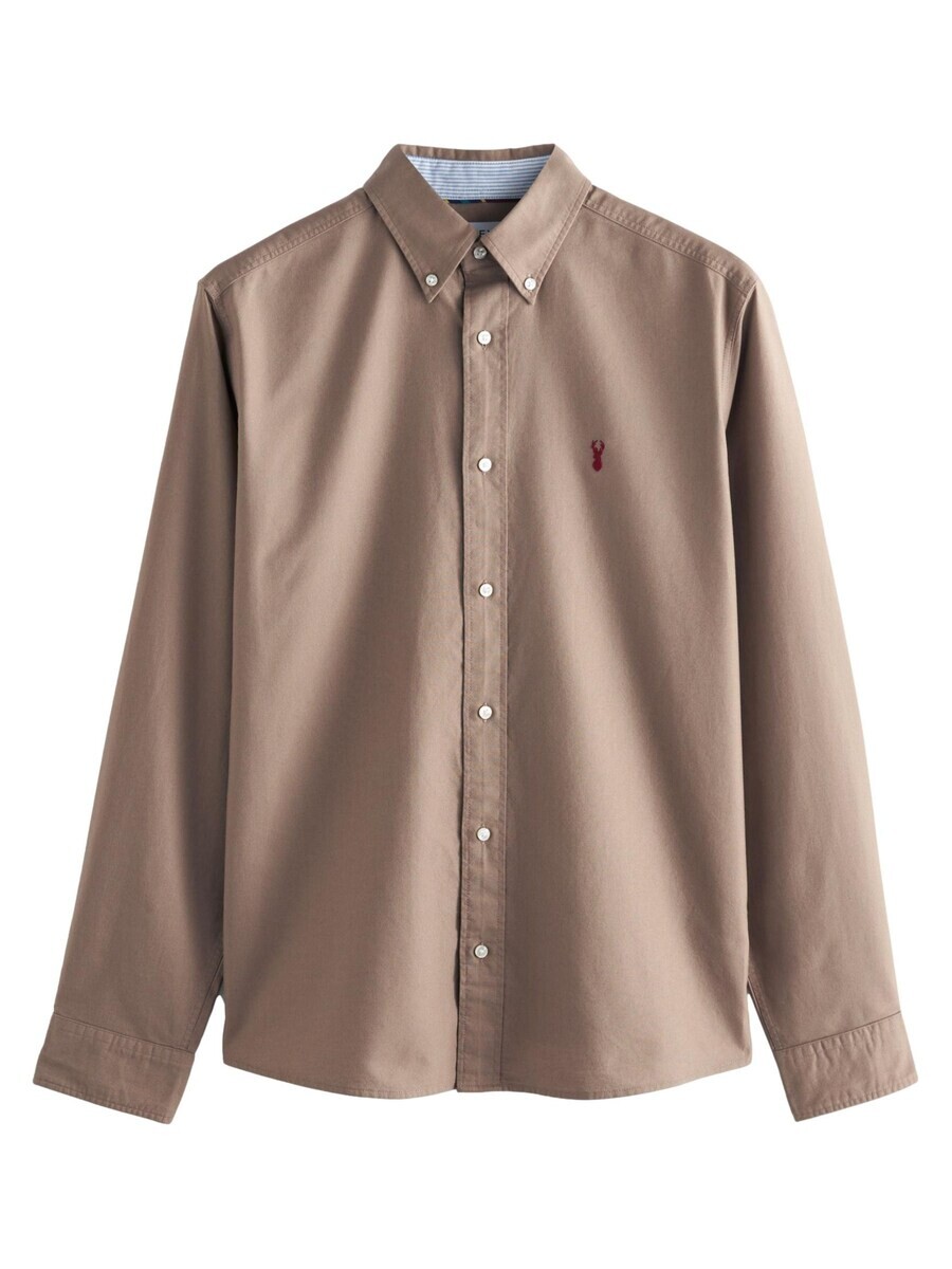 

Повседневная рубашка Next Regular fit Button Up Shirt, темно-бежевый