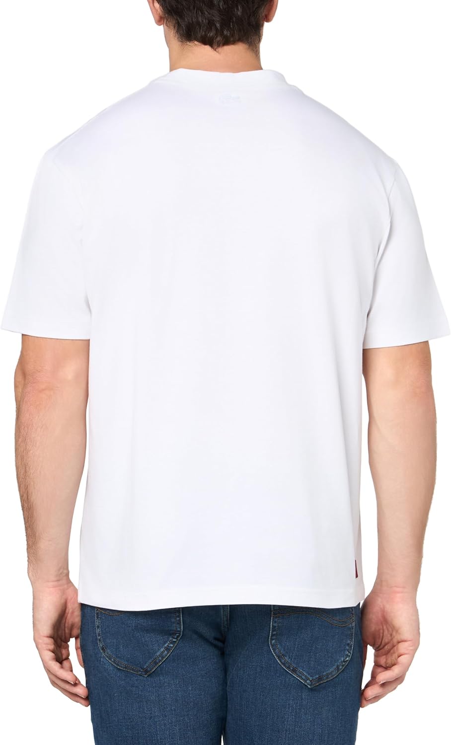 Мужская футболка Lacoste Classic Fit с круглым вырезом и коротким рукавом с графическим принтом, White — фото 3
