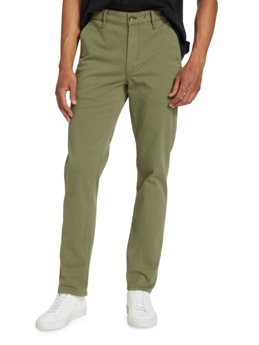 

Узкие брюки-чиносы из твила Fit 2 rag & bone, цвет Pale Army