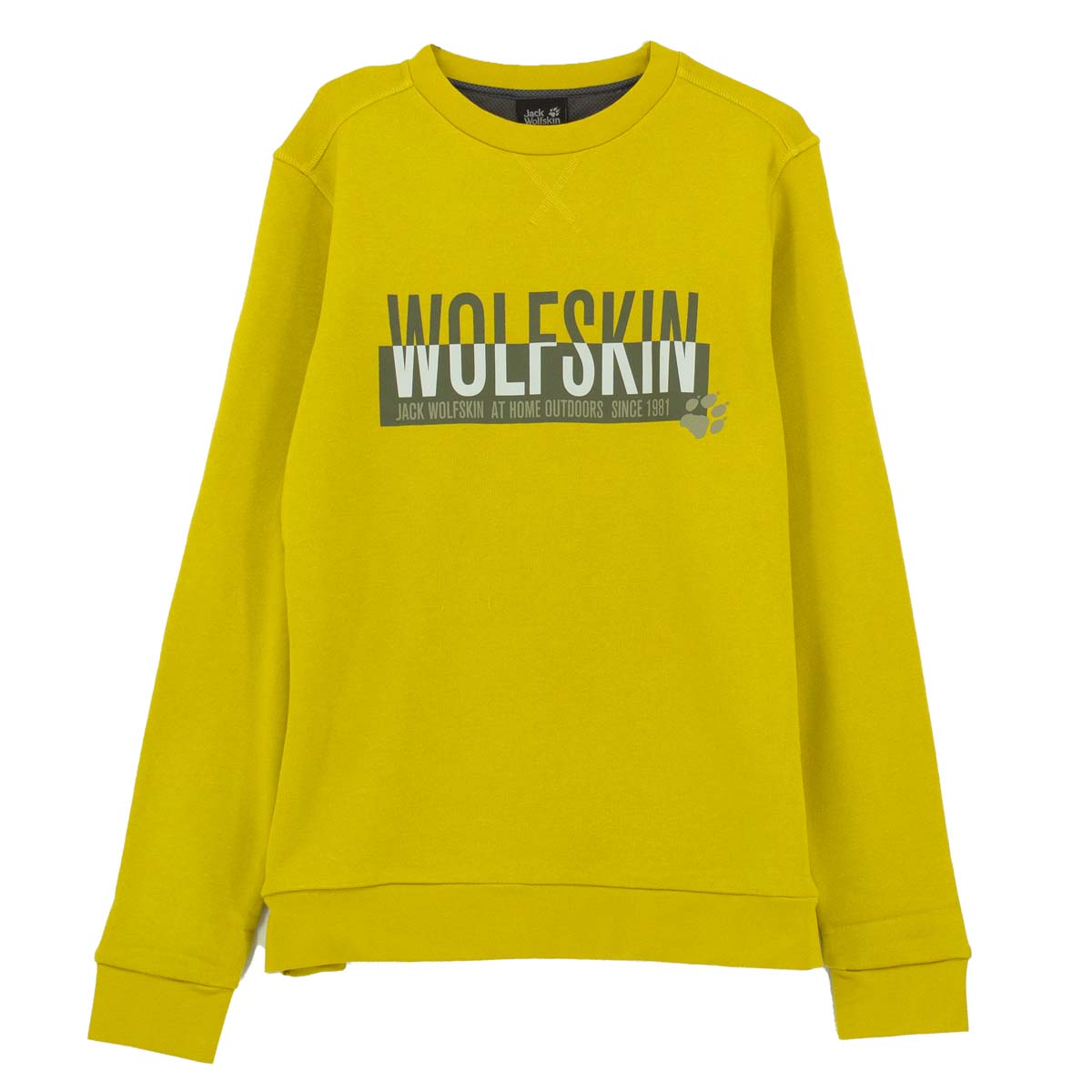 

Пуловер Jack Wolfskin Slogan Sweater Baumwolle, желтый