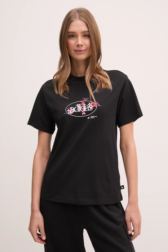 

Футболка W Elem Flrl Tee Adidas, черный