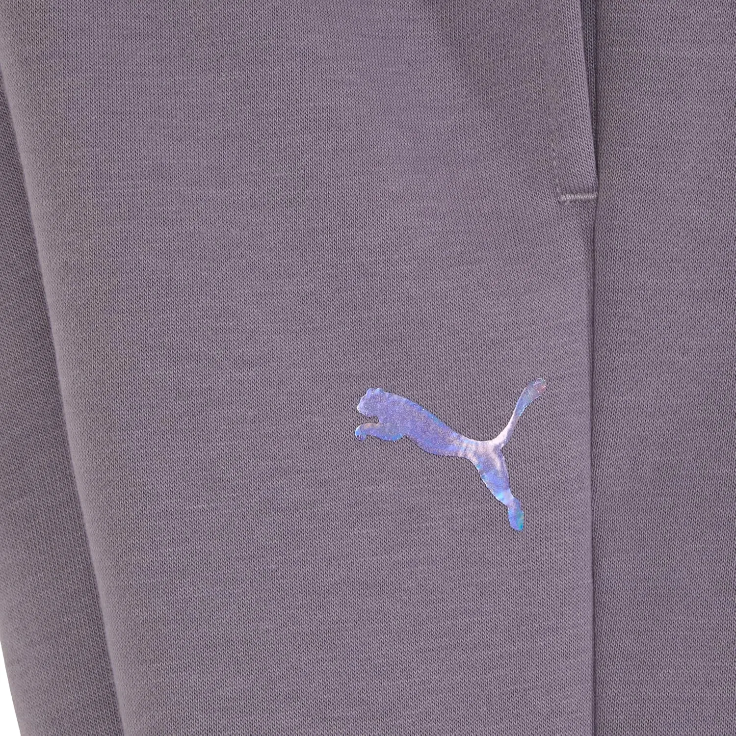 Детские брюки Puma с широкими штанинами, расклешенный крой, эластичный пояс, Pale Plum — фото 3