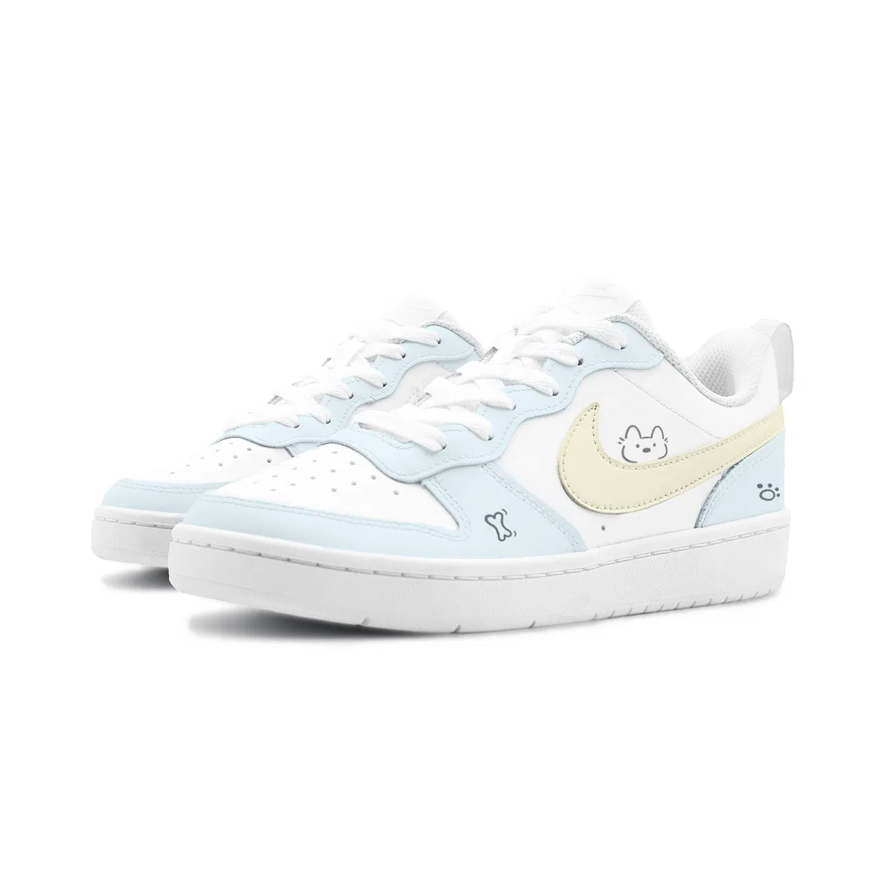 Детские кроссовки для скейтбординга Nike Court Borough Light Blue — фото 4
