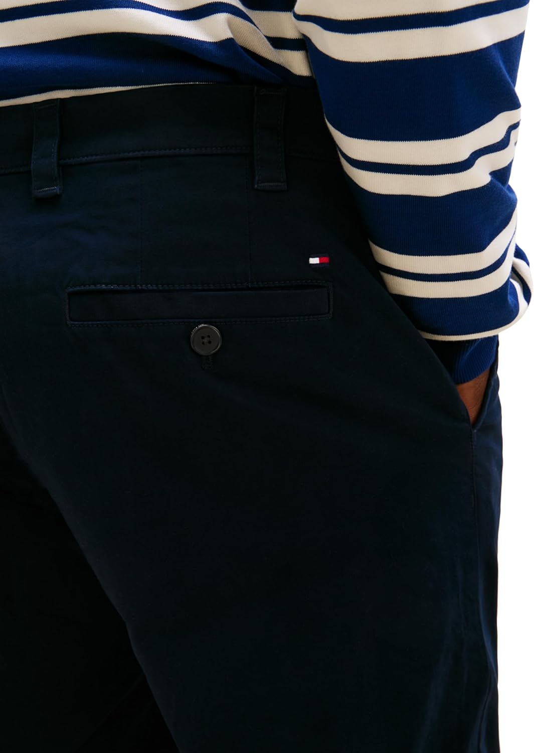 Мужские брюки-чиносы Tommy Hilfiger из эластичного хлопка для больших и высоких мужчин, классический крой, Navy Blazer — фото 2