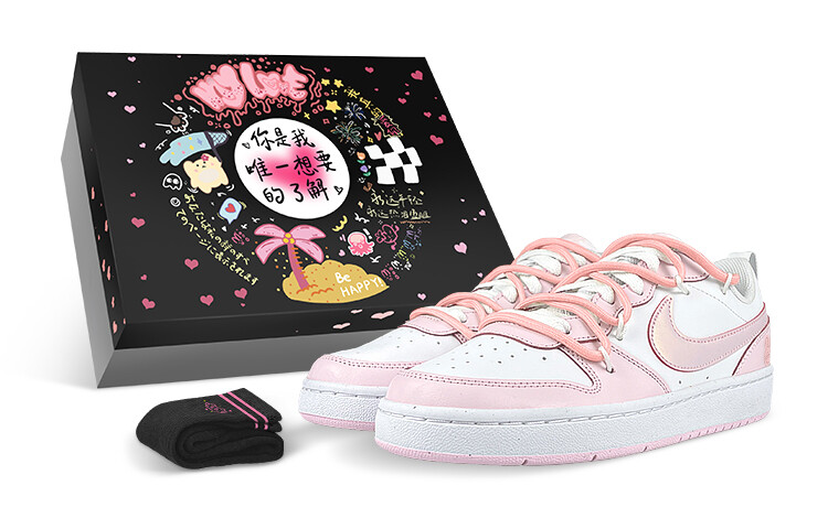 

Кроссовки для скейтбординга Court Borough Series женские, низкие, белые/розовые Nike, Розовый, Кроссовки для скейтбординга Court Borough Series женские, низкие, белые/розовые Nike