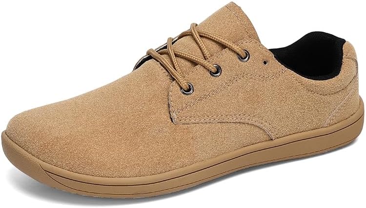 

Мужские кожаные повседневные туфли с шнуровкой и без застежки, широким носком, низкие легкие кроссовки, подходящие для повседневных поездок Igzbibg, желтый