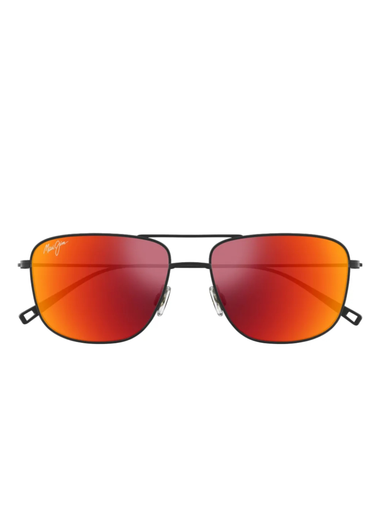 

Солнцезащитные очки Maui Jim Mikioi прямоугольной формы из титана, черный