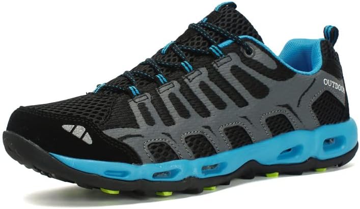 

Мужские походные водные кроссовки, легкие, дышащие, с сеткой, для прогулок по рекам, треккинга, бродения, рыбалки, быстросохнущие, нескользящие низкие кроссовки для летних путешествий Qacksv, черный