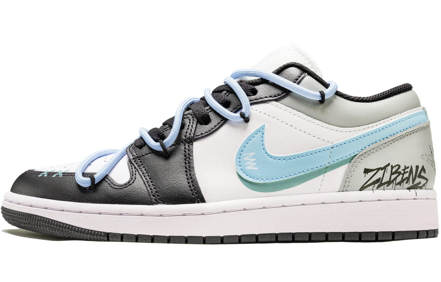 

Кроссовки Air Jordan 1 Vintage Basketball Shoes Men Low-top Black/blue/white, голубой, Синий, Кроссовки Air Jordan 1 Vintage Basketball Shoes Men Low-top Black/blue/white, голубой