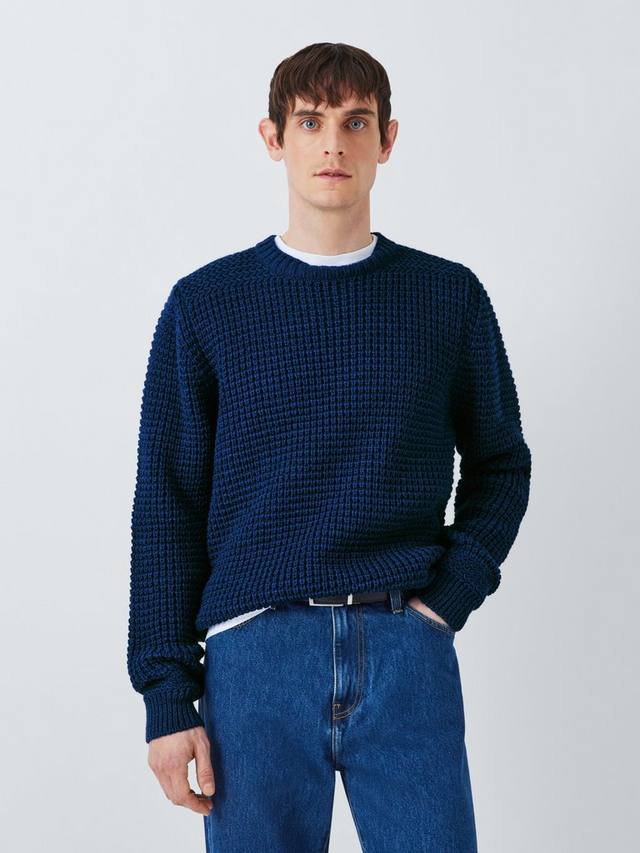 

Вязаный свитер с круглым вырезом fisherman Peregrine, Cobalt