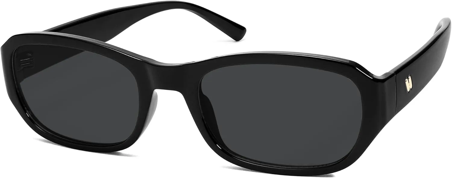 

Модные ретро-солнцезащитные очки прямоугольной формы для женщин и мужчин, классические винтажные солнцезащитные очки 90-х годов AR82341 HERJOUR, Black/Black