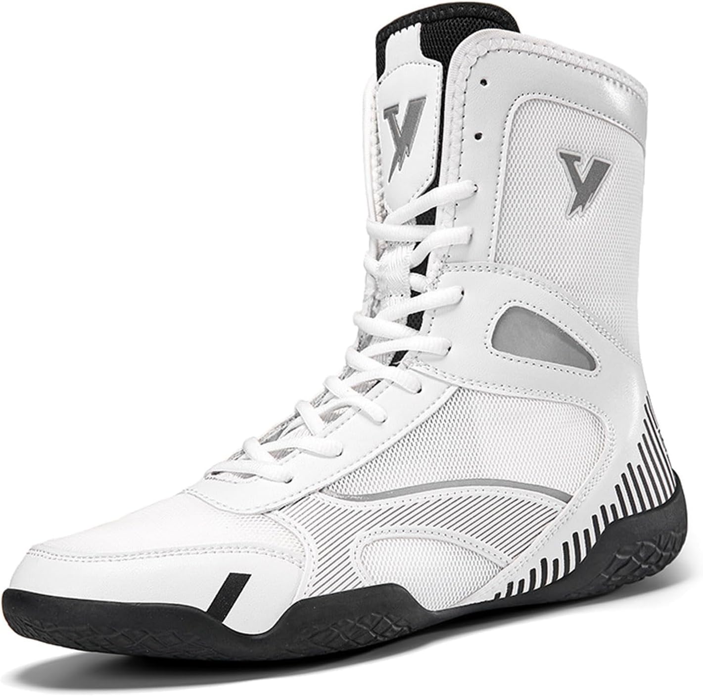 

Борцовки для мужчин, Боксерские кроссовки для мужского фитнеса, кроссовки с нулевым перепадом подошвы, высокие тренировочные обувь Aktnyhe, белый