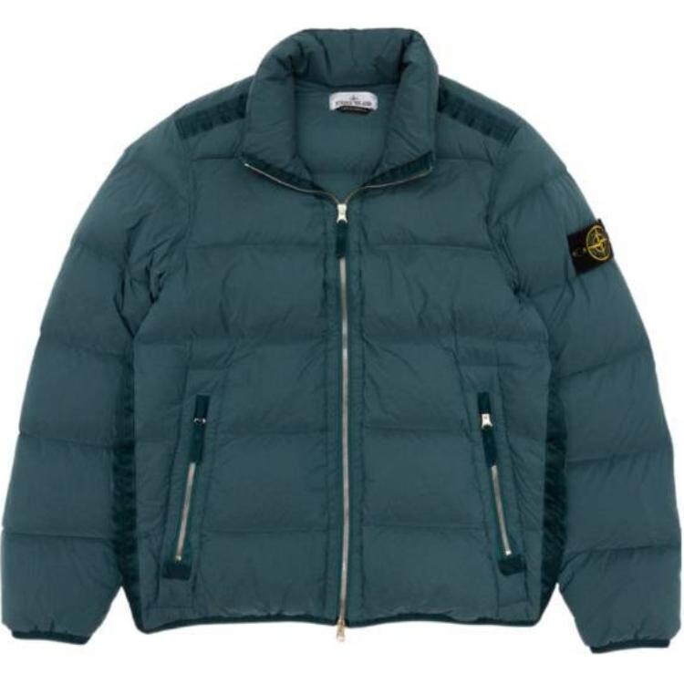 

Пуховик мужской темно-зеленый Stone Island, темно-зеленый
