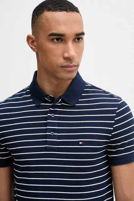 Поло из хлопка Classic Fit Tommy Hilfiger, синий — фото 4