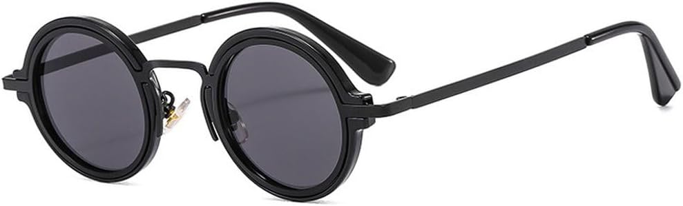 

Модные маленькие круглые мужские солнцезащитные очки в стиле панк, ретро, ​​прозрачные градиентные линзы, защита от УФ-излучения UV400, женские солнцезащитные очки в тренде SKFGNX, Black Grey