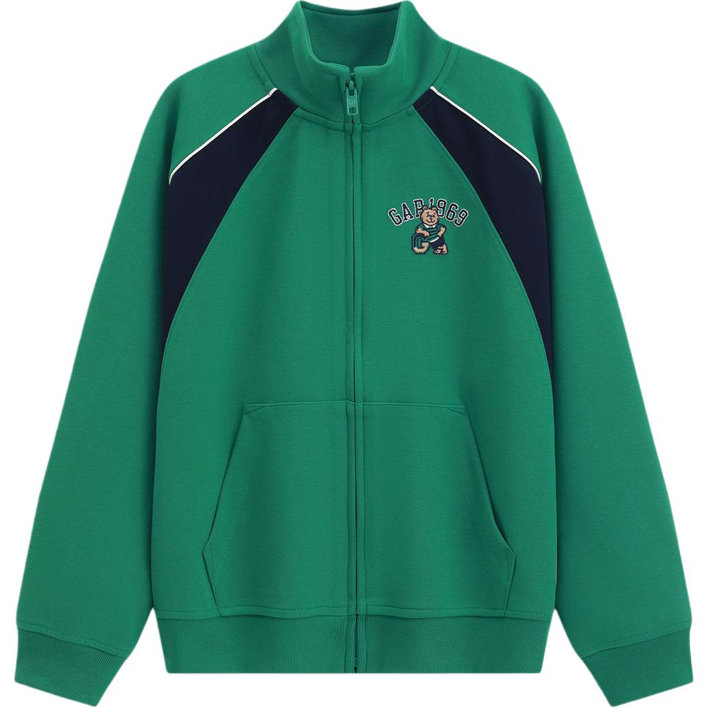 

Детский свитшот с воротником стойкой GAP, зеленый