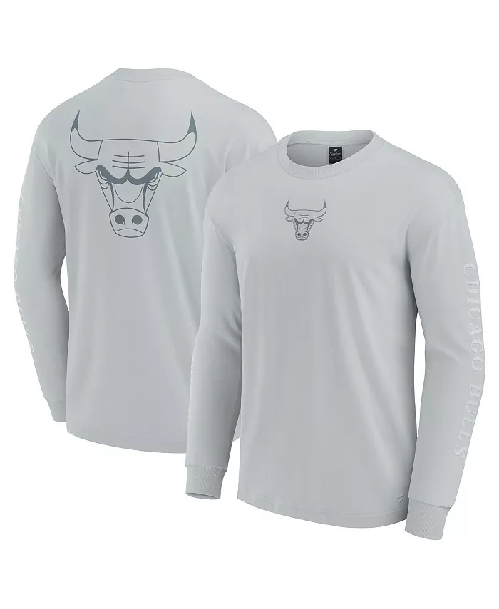 

Мужская серая футболка с длинным рукавом Chicago Bulls Elements Strive Fanatics