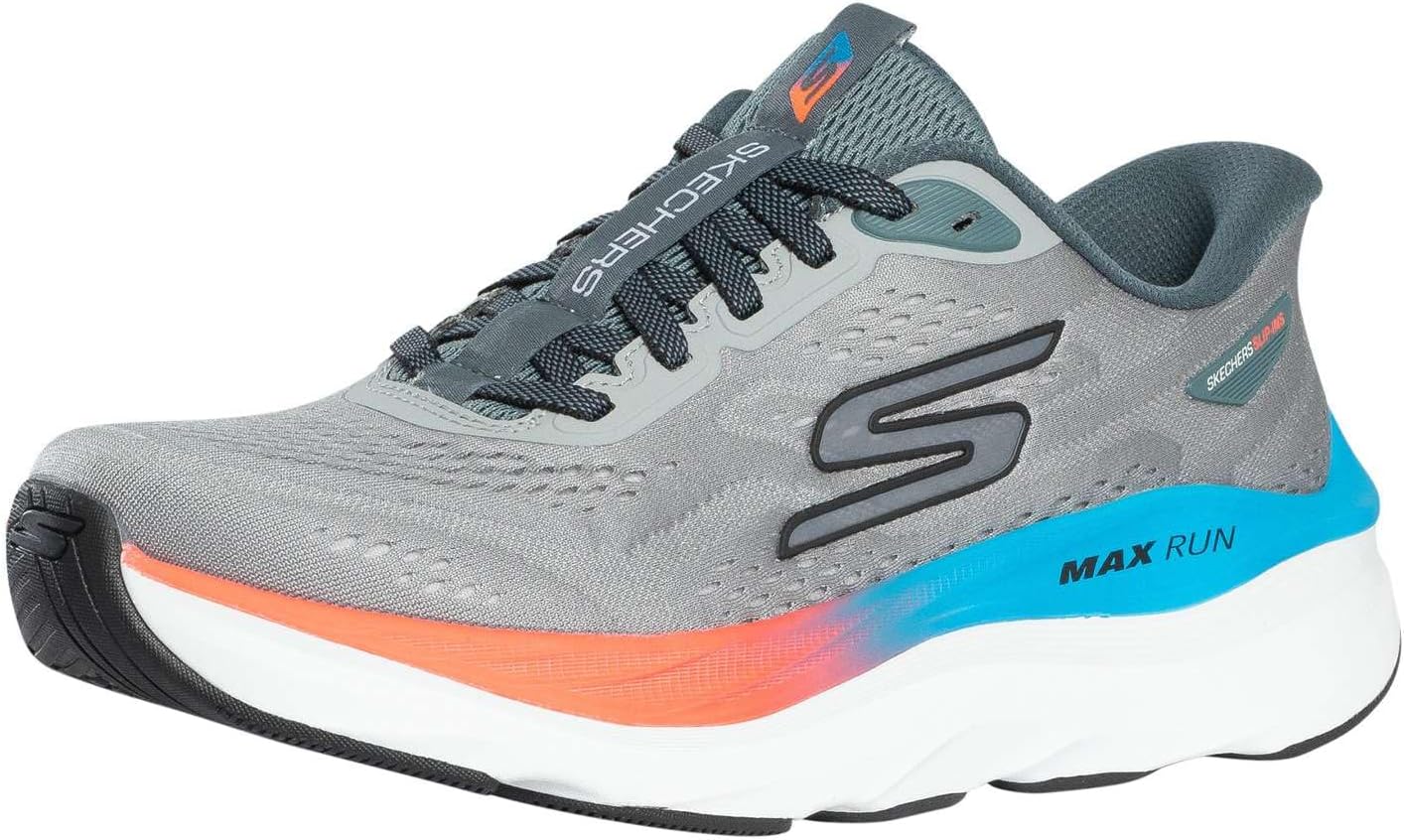 

Мужские слипоны Skechers Max Run без шнурков, серый
