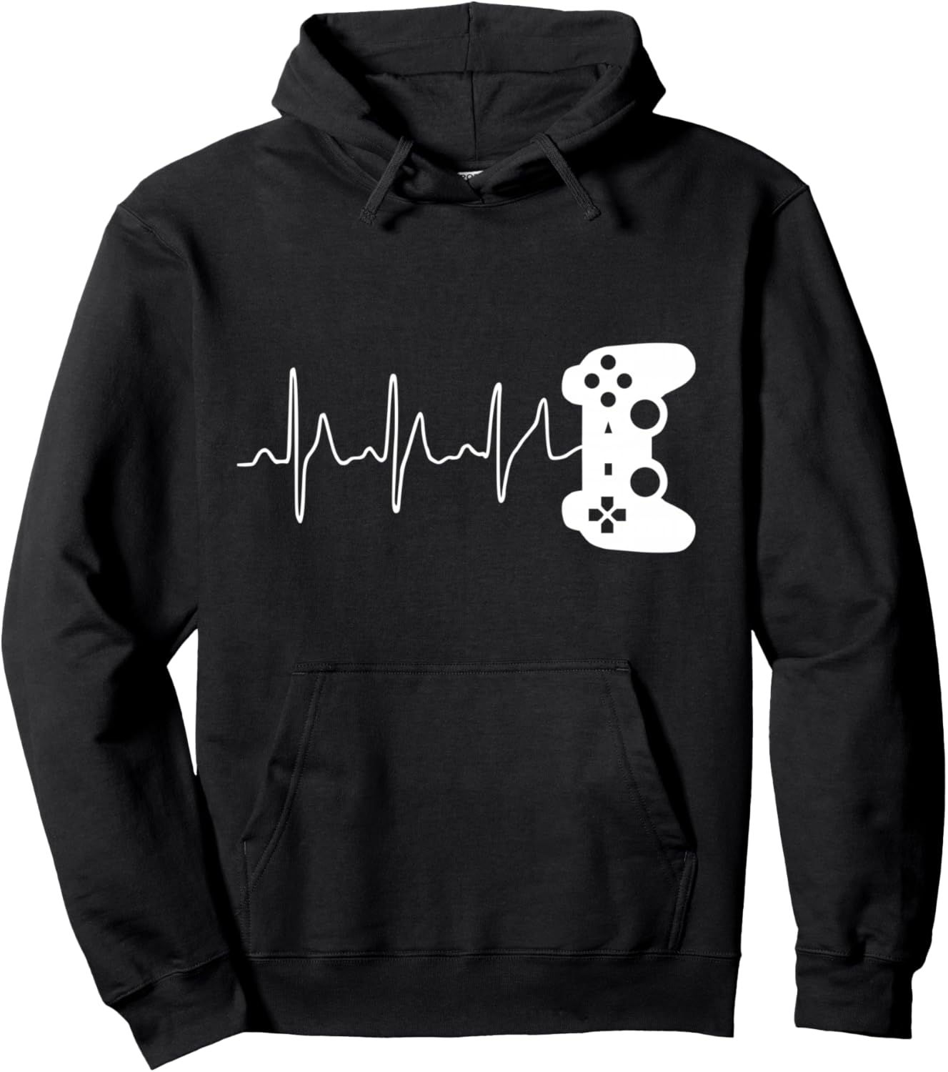 

Игровая толстовка Gamer's Heartbeat Video Gamer Controller, черная (black 19-3911tcx), размер S Funny Gifts For Gamers