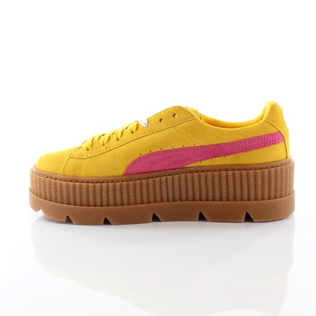Желтые женские кроссовки Fenty Pluged Creather X Rihanna Puma, желтый — фото 3