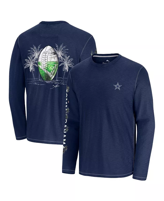 

Мужская синяя футболка с длинным рукавом Dallas Cowboys Oasis Endzone Lux Tommy Bahama