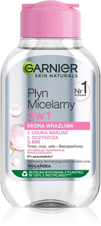 

Мицеллярная вода для чувствительной кожи Garnier Skin Naturals Płyn Micelarny 3w1, 100 ml