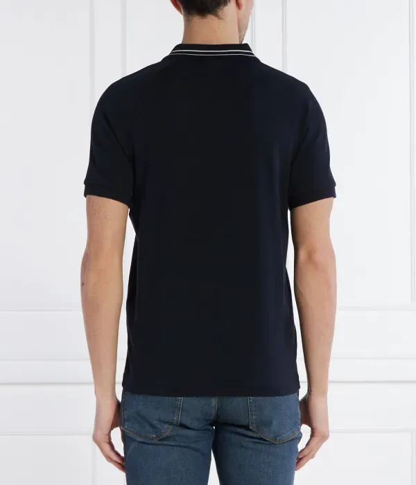 Поло Пауле 2 slim fit Boss Green, темно-синий — фото 4