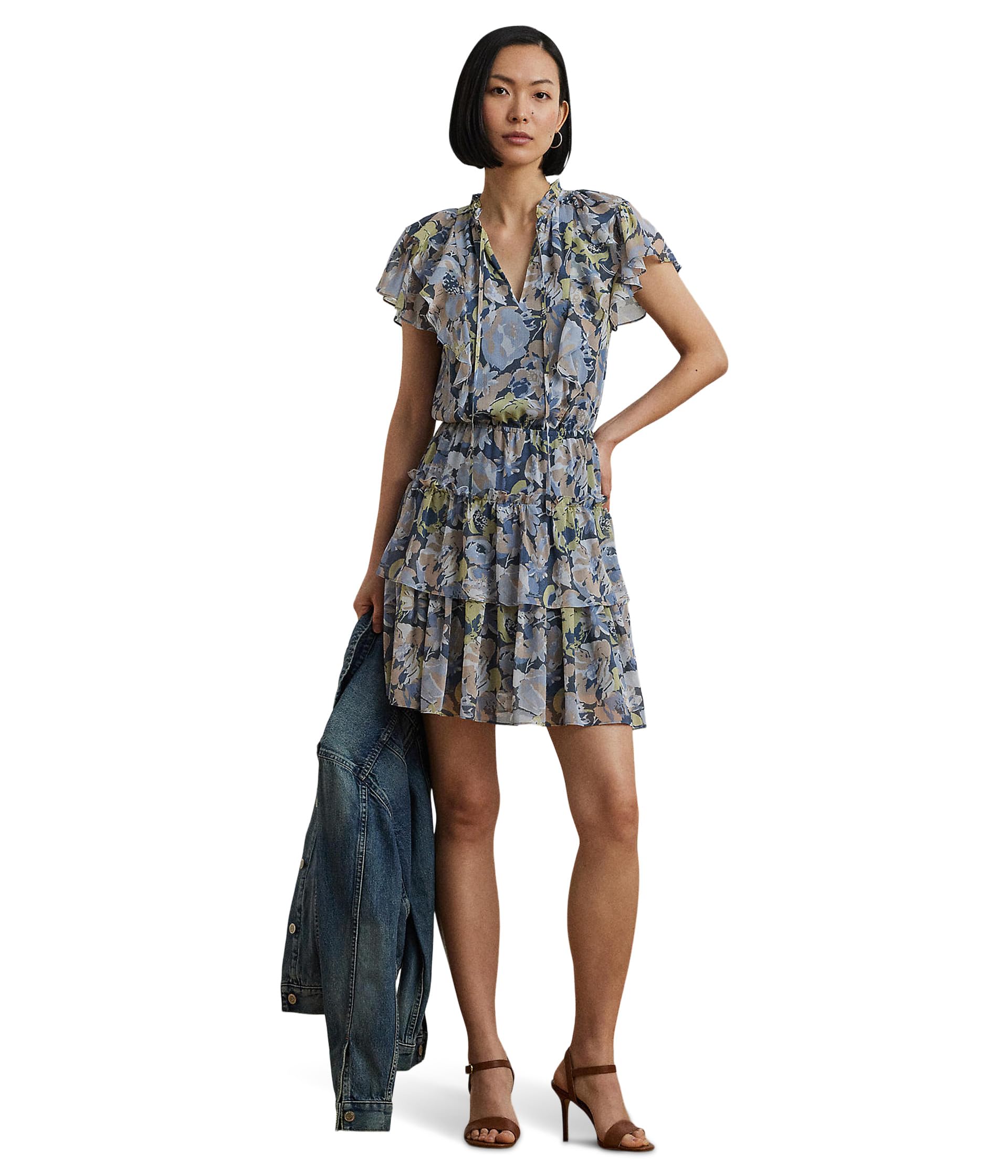 

Платье Lauren Ralph Lauren Petite Devany Short, синий мульти