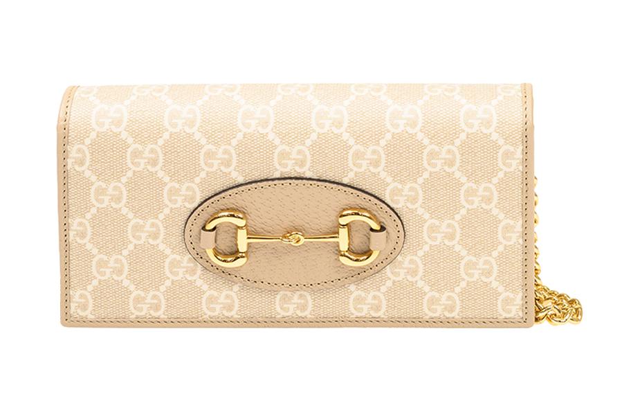 

Сумка через плечо Horsebit 1955 Canvas With Leather, кошелек, женская, цвет Oat GUCCI, basic set (bag+dust bag)