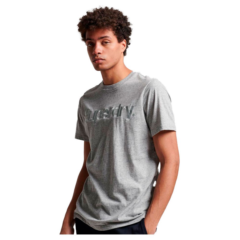 

Футболка Superdry Tonal Embroidered Logo, серый