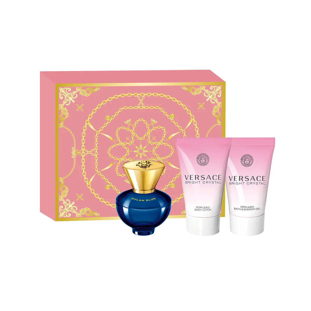 VERSACE Женский парфюм и гель для душа, Dylan 5ml+Crystal Diamond Body Lotion 25ml+Crystal Diamond Shower Gel 25ml