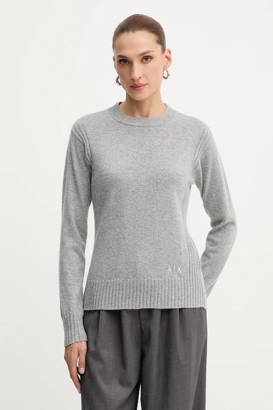 

Свитер из смесовой шерсти Armani Exchange, серый