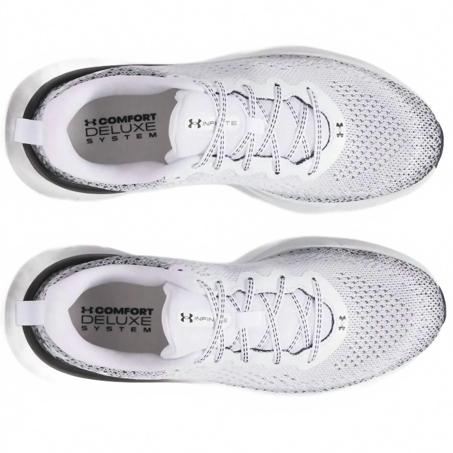 Мужские беговые кроссовки Infinite, бело-черные Under Armour — фото 4