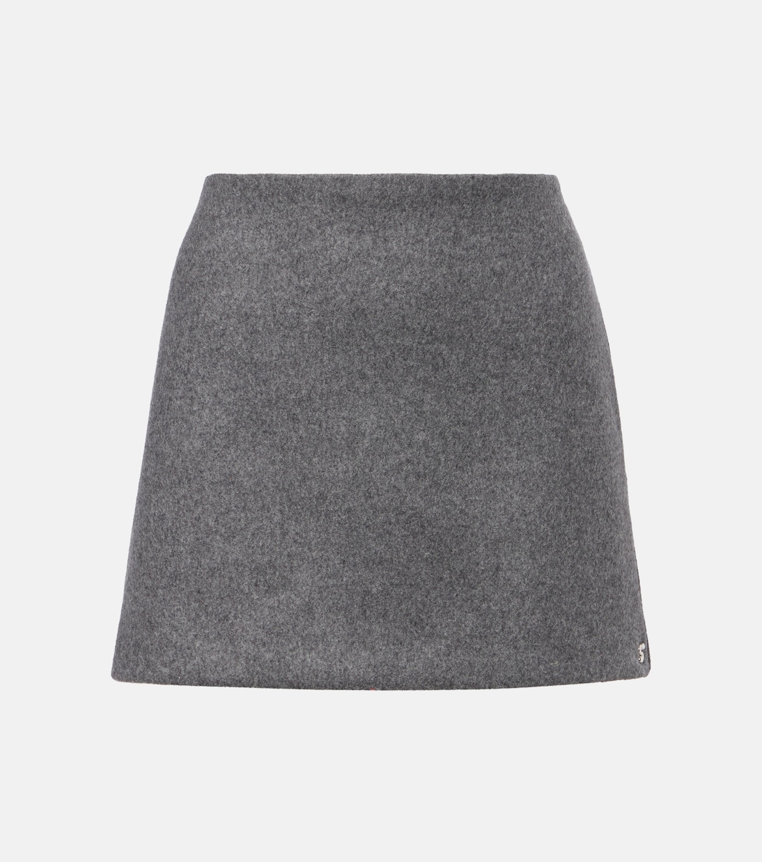 

Юбка-мини из вирджинской шерсти Poggio Sportmax, Grigio